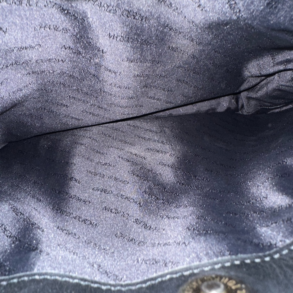 Charles Jourdan Black Leather Shoulder Bag - Picture 6 of 9
